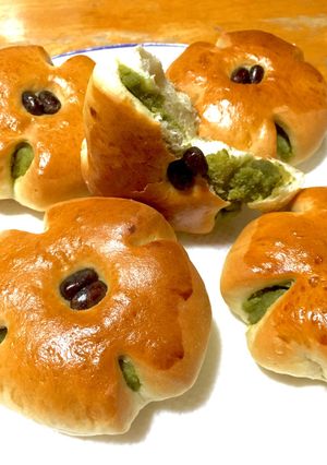 あんこが抹茶？！抹茶あんぱん☆-レシピのメイン写真