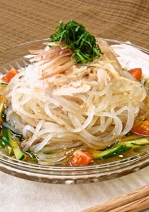 ささみと夏野菜の香味冷やし麺-レシピのメイン写真