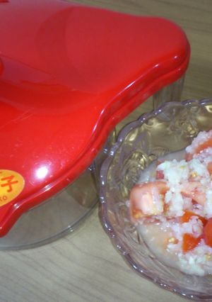 みじん切り玉葱とトマトのサラダ♪-レシピのメイン写真