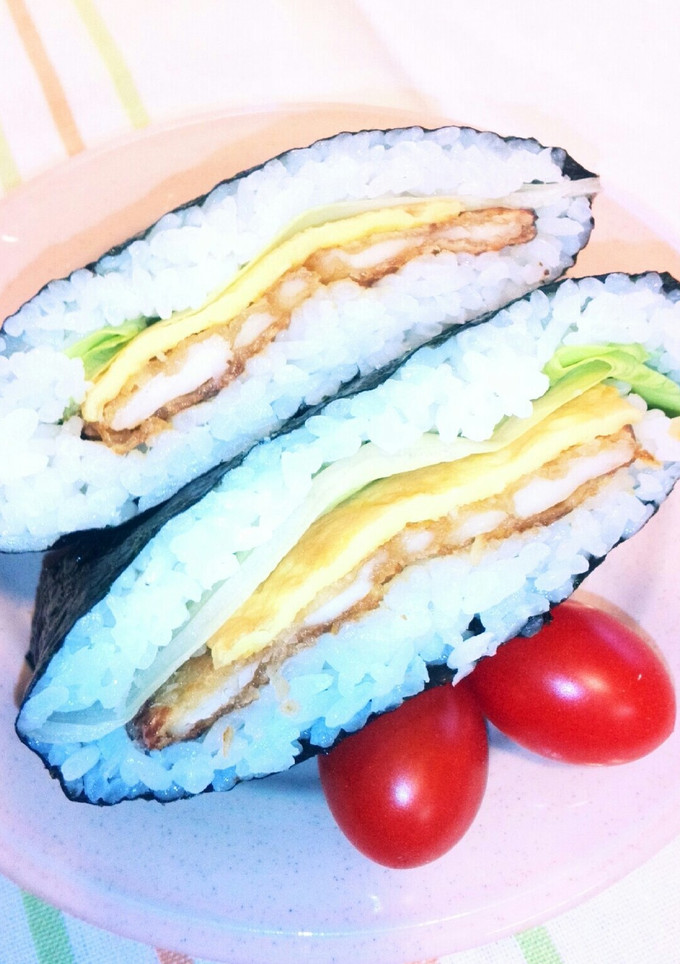 ささみ竜田揚げ♥薄焼き卵のおにぎらず❇-レシピのメイン写真