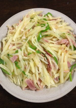 ジャガイモの細切りいためピーマンも♪-レシピのメイン写真