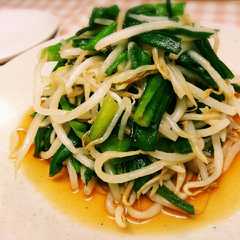 รูปของ もやしとにらの甘酢冷菜