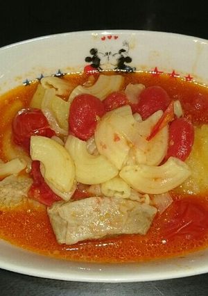 簡単✨豚肉とミニトマトのスープ~-レシピのメイン写真