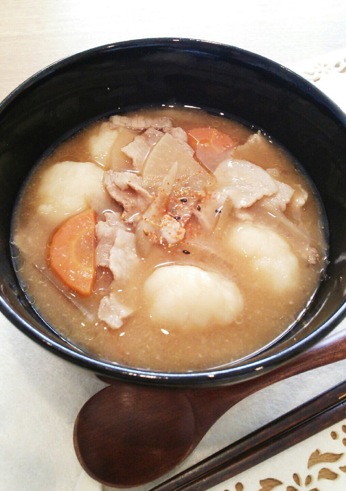 もっちりやわらか☆うどんで簡単すいとん汁-レシピのメイン写真