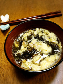 もずく納豆卵スープ-レシピのメイン写真