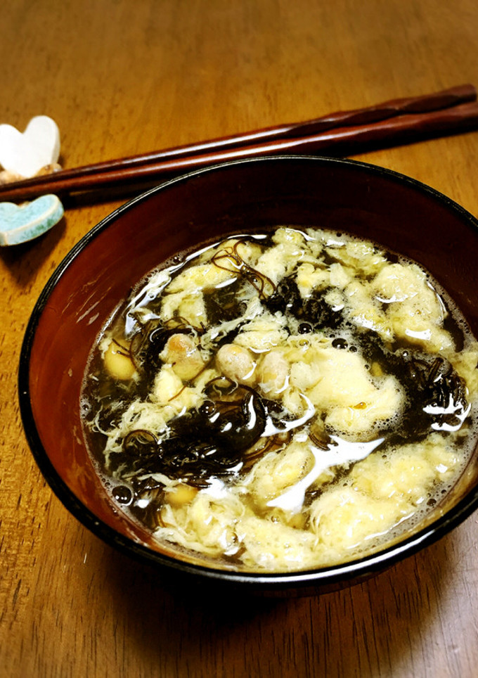 もずく納豆卵スープ-レシピのメイン写真