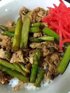 アスパラ豚丼-レシピのメイン写真