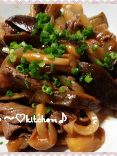 牛肉となすときのこのケチャップ炒め♪-レシピのメイン写真