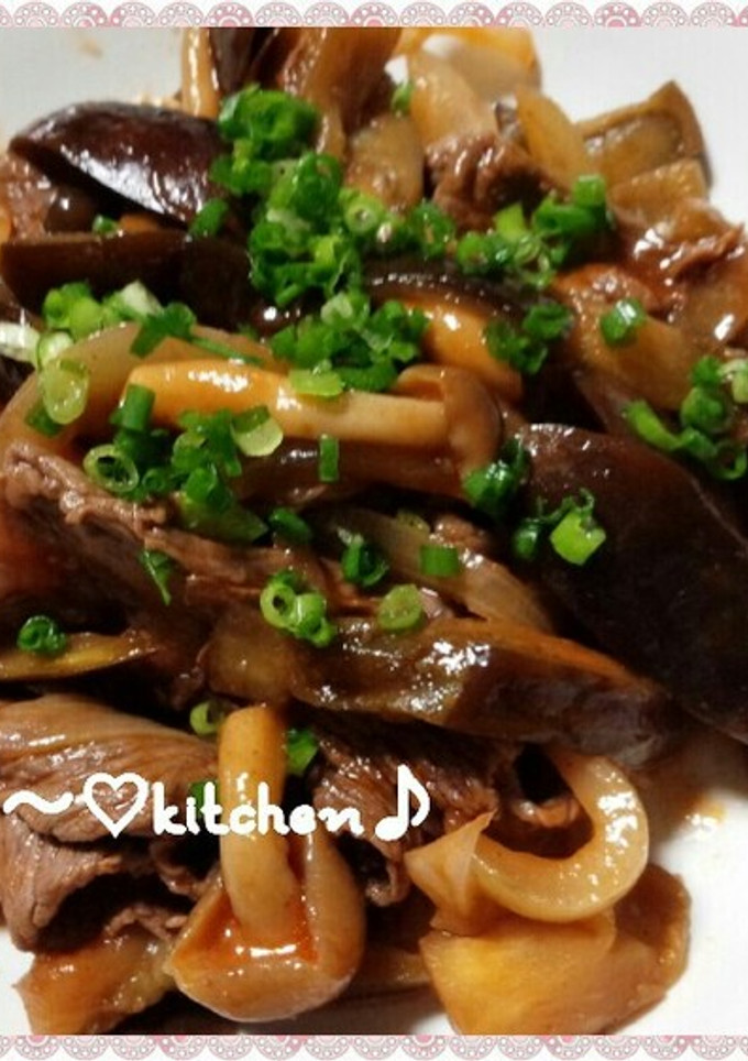 牛肉となすときのこのケチャップ炒め♪-レシピのメイン写真