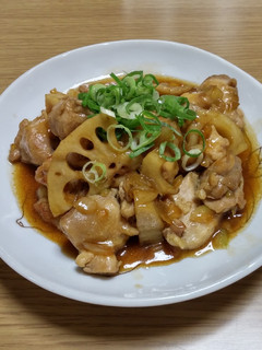 鶏&れんこん照り焼き 美味玉ねぎソース♡-レシピのメイン写真