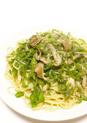 ピーマンと舞茸のオイルソーススパゲティ♪-レシピのメイン写真