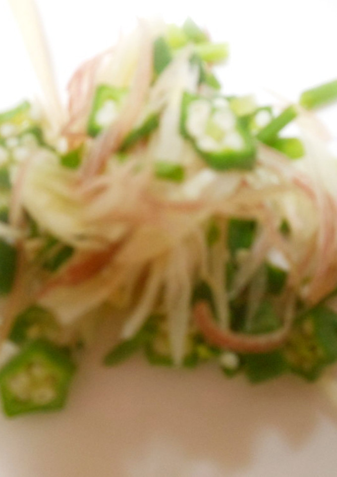 オクラとみょうが　ご飯の友に　超簡単　-レシピのメイン写真