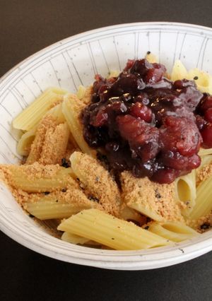 ワンポットパスタ♪粒あんゴマきな粉かけ-レシピのメイン写真