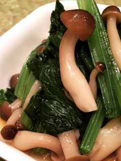 麺つゆで簡単!小松菜とシメジのおひたし-レシピのメイン写真