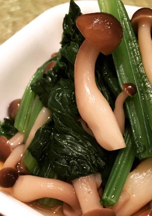 麺つゆで簡単！小松菜とシメジのおひたし-レシピのメイン写真