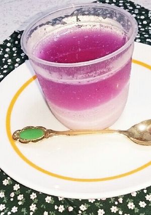 簡単&自然分離！金時草の2色ゼリー★-レシピのメイン写真