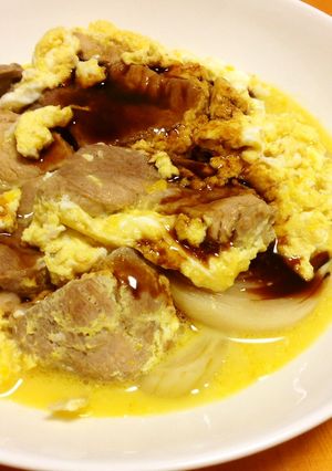 豚ロースの卵とじ、オイスターソースがけ-レシピのメイン写真