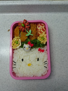 親子キティキャラ弁当-レシピのメイン写真