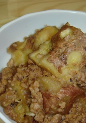 簡単なのに美味しい。豚挽肉とさつま芋煮-レシピのメイン写真