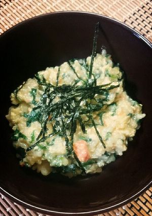 鮭とほうれん草のほっこり雑炊-レシピのメイン写真
