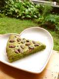 抹茶と甘納豆のヨーグルトケーキ