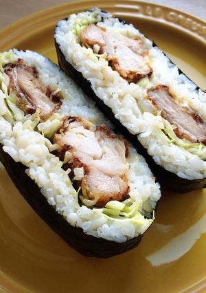 おにぎらず＊唐揚げキャベチーズ-レシピのメイン写真