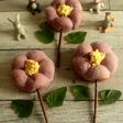 *可愛い ♥ 紫芋のお花ちぎりあんパン♪
