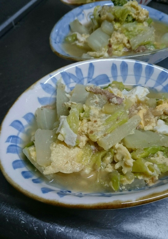 ⭐白菜の卵とじ⭐～おでんの残り汁で～-レシピのメイン写真
