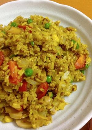 【昼食】大豆ミンチでもりもり野菜ピラフ-レシピのメイン写真