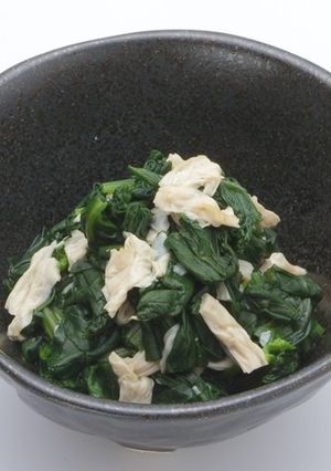業務用介護食　湯葉とほうれん草のあえ物-レシピのメイン写真