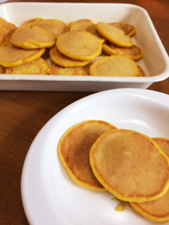 フワフワ南瓜+αパンケーキ≪離乳食後期≫-レシピのメイン写真