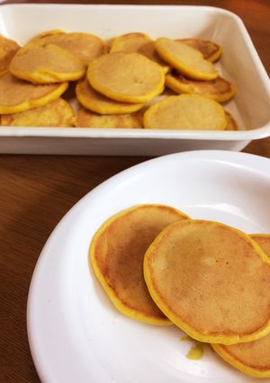 フワフワ南瓜+αパンケーキ≪離乳食後期≫-レシピのメイン写真