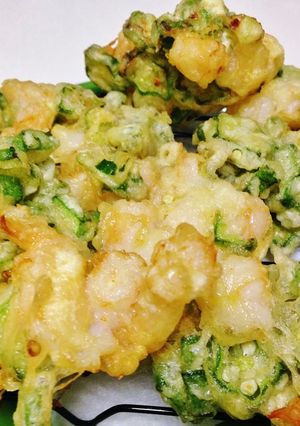 サッと簡単！えびとオクラのかき揚げ-レシピのメイン写真
