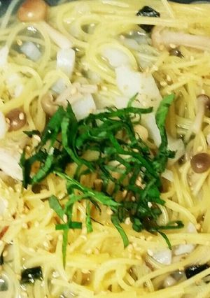 しめじとレンコンの和風ワンポットパスタ-レシピのメイン写真