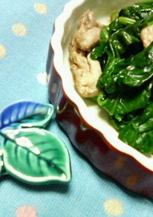 豚薄切りとほうれん草の☆和風柚子胡椒炒め-レシピのメイン写真