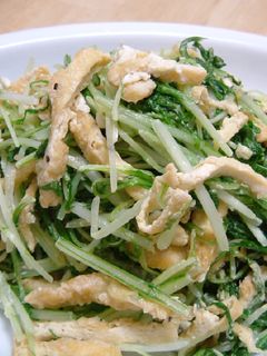 水菜と油揚げのシャキシャキ炒め!-レシピのメイン写真