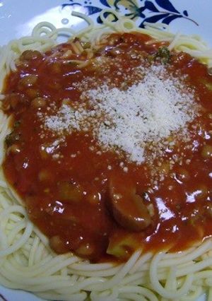 ★糖質０ｇ麺でミートソースの納豆パスタ♪-レシピのメイン写真