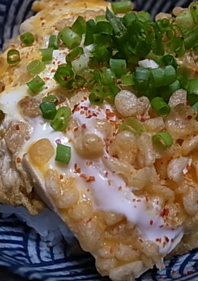 さっと作れる♪豆腐と揚げ玉の丼-レシピのメイン写真