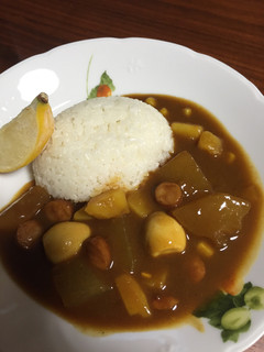 簡単!冬瓜・うずらの卵のレモンカレー-レシピのメイン写真