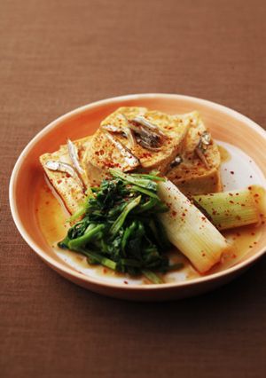 豆腐とせりの韓国風甘辛焼き-レシピのメイン写真