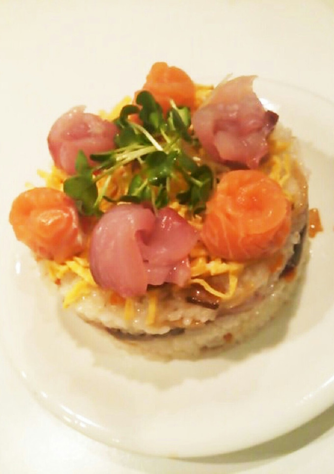 簡単　ちらし寿司ケーキ　-レシピのメイン写真