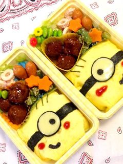 簡単キャラ弁・ミニオン-レシピのメイン写真