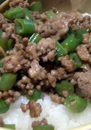 豚挽き肉とインゲンの中華そぼろ炒め-レシピのメイン写真
