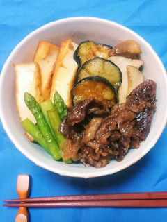 超簡単☆牛肉と野菜の旨みたっぷり丼-レシピのメイン写真