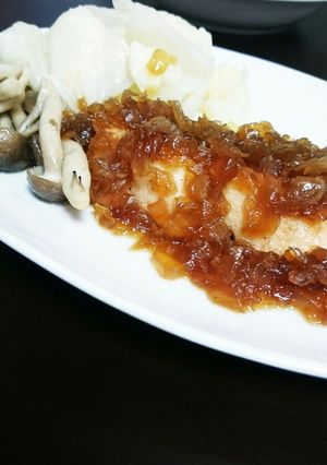 鮭のムニエル玉ぽんソース-レシピのメイン写真
