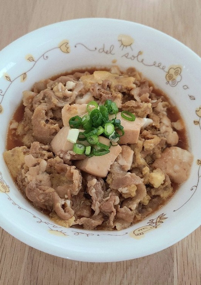 簡単❤肉豆腐の卵とじ♪-レシピのメイン写真
