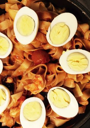 ひらめんパスタのナポリタン-レシピのメイン写真