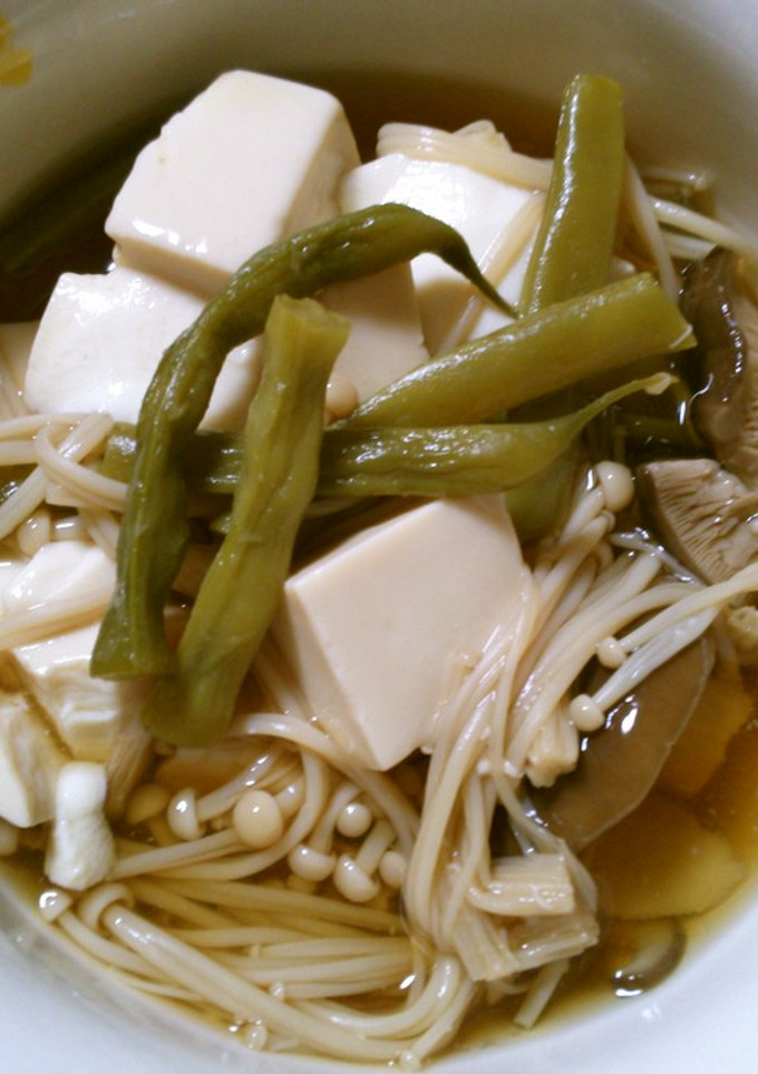 簡単いんげんと えのきエリンギ豆腐の煮物-レシピのメイン写真