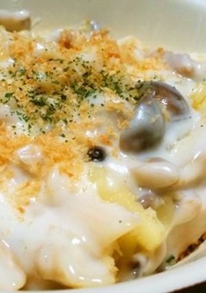 ワンポットパスタ♪きのこのペンネグラタン-レシピのメイン写真
