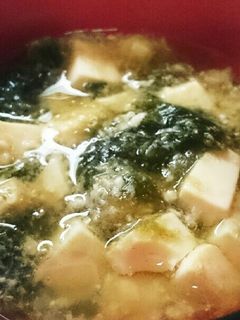 豆腐と海苔とろろ昆布味噌汁-レシピのメイン写真